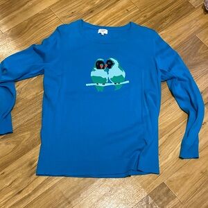 Crown & Ivy Bright Blue Sweater; size Large